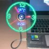 Breis new usb clock fan with real time clock and