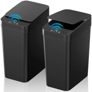 2 pack 2.2 gallon automatic touchless garbage can, small mot...