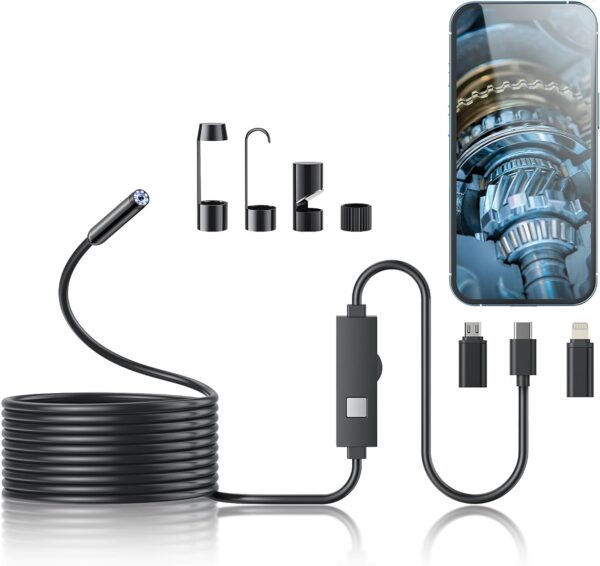 Endoscope Camera With Light, 1920p Hd Borescope Tools With 8...