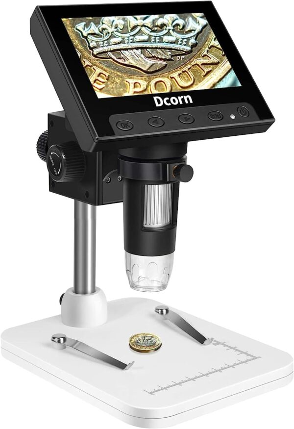 Coin Microscope, Dcorn 4.3" Lcd Digital Microscope For Coin ...