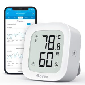 Govee wifi thermometer hygrometer h5103, indoor bluetooth te...