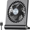 Koonie Usb Fan, Strong Wind Ultra Quiet Small Desk Fan