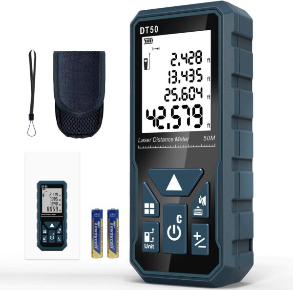 Laser Measure 165ft Dt50 Laser Distance Meter 50m, Portable ...