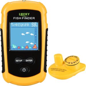 Lucky portable wireless fish finder,castable kayak fish dept...