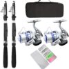 Fishing Pole Combo Set,2.1m/6.89ft 2pcs Collapsible Rods 2pc...