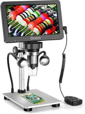 7'' digital microscope 1200x,dcorn 12mp 1080p photo/video mi...