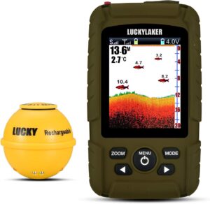 Lucky portable sonar fish finder boat depth fishing fish fin...