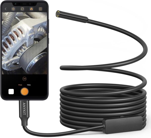 Anykit Usb Endoscope Camera With 8 Adjustable Led Lights, Bo...