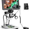 7" Lcd Digital Microscope 1200x For Adults,12mp 1080p Soldin...