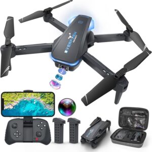 Drone With 1080p Camera For Beginners And Kids, Foldable Rem...