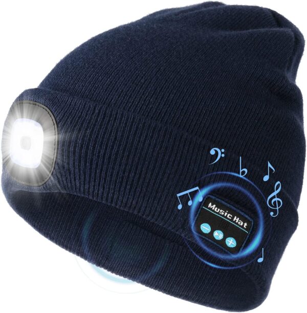 Bluetooth Beanie With Light, Unique Tech Gifts For Men And