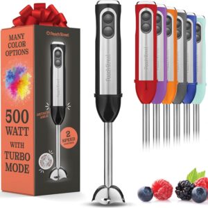 Powerful immersion blender, electric hand blender 500 watt w...