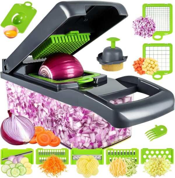 Vegetable Chopper, Pro Onion Chopper, Multifunctional 13 In ...