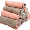 Microfiber Kitchen Washcloths, Super Absorbent Coral Velvet Dishtowels, Premium Table...