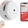 X sense smart smoke detector fire alarm with replaceable battery, wi fi