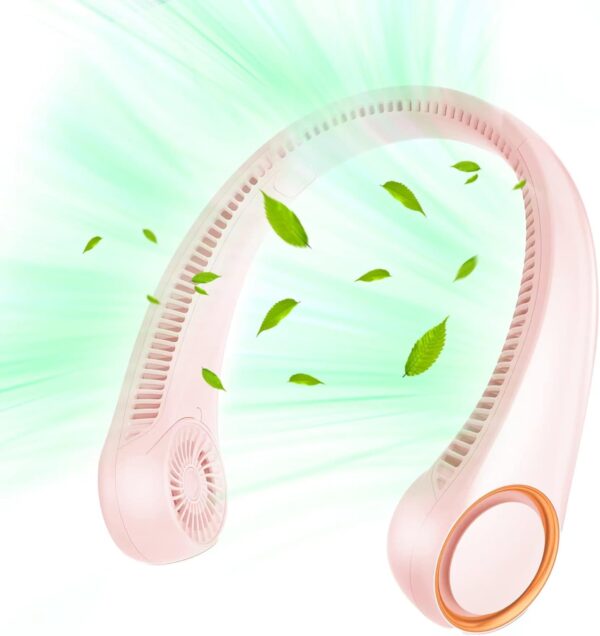 Portable Neck Fan, Hands Free Bladeless Fan, 360° Cooling Personal