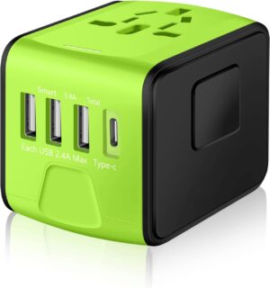 Universal International Travel Power Adapter W/high Speed 2.4a Usb A, 3.0a