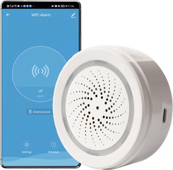 Smart Wi Fi Siren Alarm: Wireless Strobe Siren With Sound And