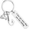 Fishing Keychain For Men I Love You More Than You