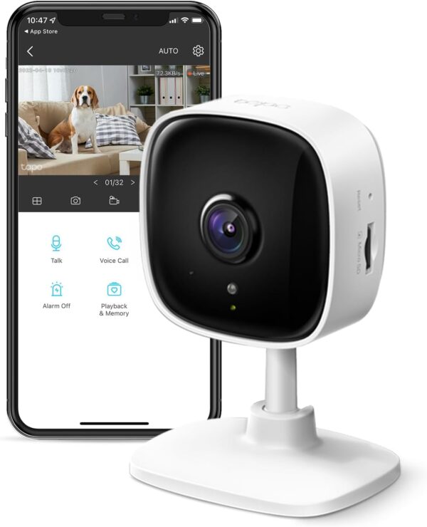 Tp Link Tapo 1080p Indoor Security Camera For Baby Monitor, Dog