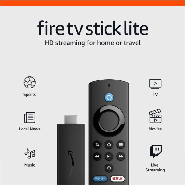 Amazon Fire Tv Stick Lite, Free And Live Tv, Alexa