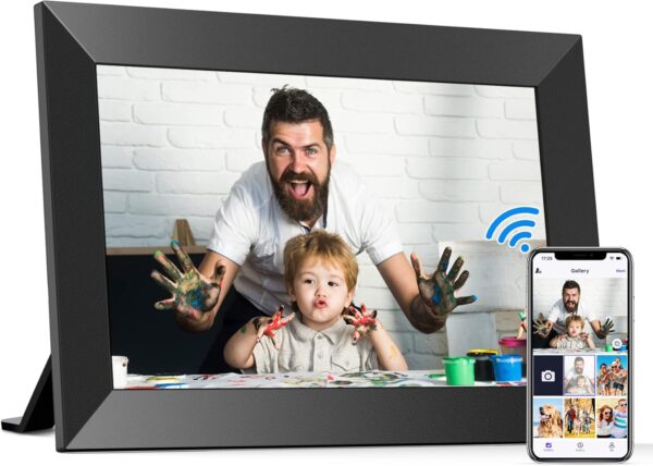 Bigasuo 10.1 Inch Wifi Digital Picture Frame, Ips Hd Touch