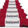 Bait Towel 6 Pack Red Microfiber, 16x16, Clip