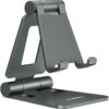 Nulaxy Dual Folding Cell Phone Stand, Fully Adjustable Foldable Desktop