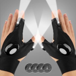 Mylivell Handsfree Led Flashlight Gloves, Unique Gift For Men Women