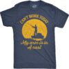 Crazy Dog Mens T Shirt I Can't Work Today My