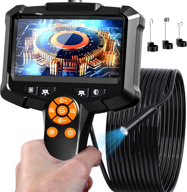 Daxiongmao Borescope, 4.3" Endoscope Camera With Light, Ip67 Waterproof Endoscope,