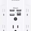 Surge protector, 5 outlets extender with 4 usb ports(usb c),