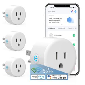 Eightree smart plug 5ghz & 2.4ghz, smart outlet wifi socket