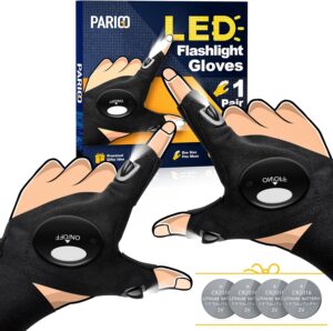 Parigo led flashlight gloves, stocking stuffers for men gift for