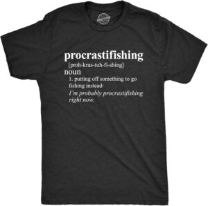 Mens procrastifishing t shirt funny fishing gift for dad grandpa