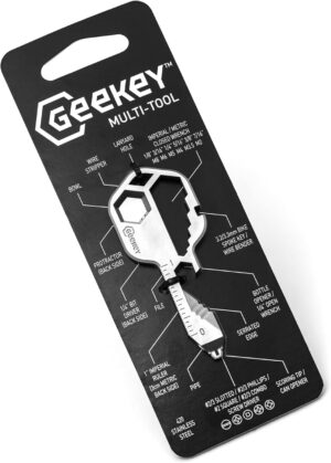 Geekey Multi Tool | Original Key Shaped Pocket Tool | Stainless