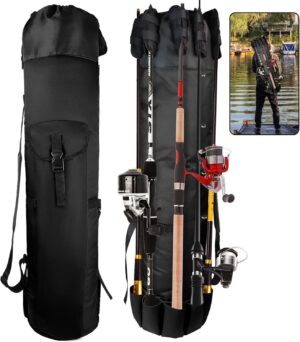 Fouuaaoou Fishing Rod Bag, Fishing Rod Case Bag With Durable