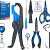 Hook eze 7pc fishing gear kit, fishing pliers, knot tying tool,