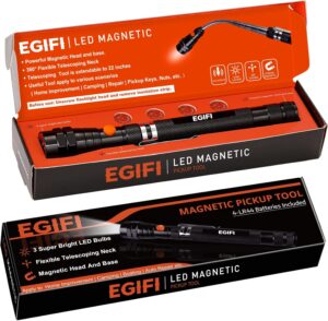 Led magnetic pickup tools, stocking stuffers for men, telescoping magnetic